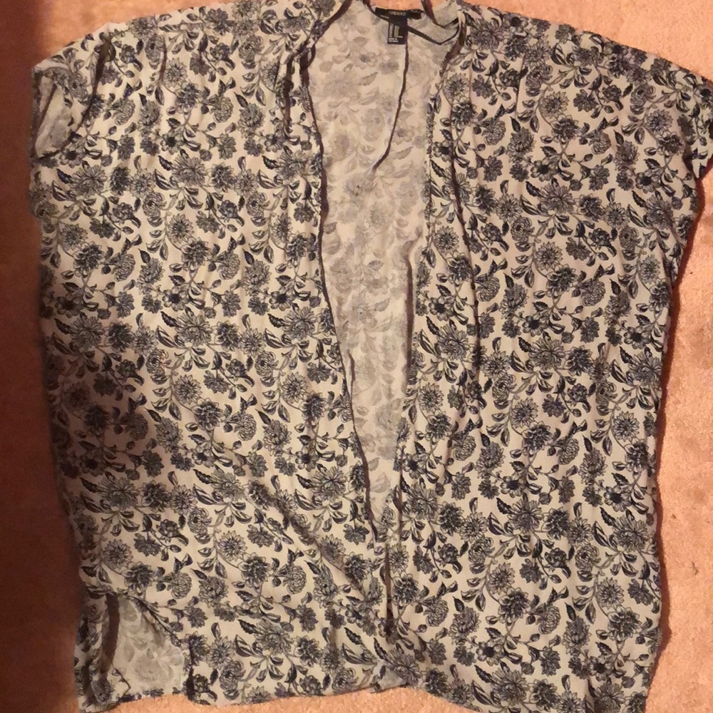 Pastel Mint Floral Kimono/Cardigan